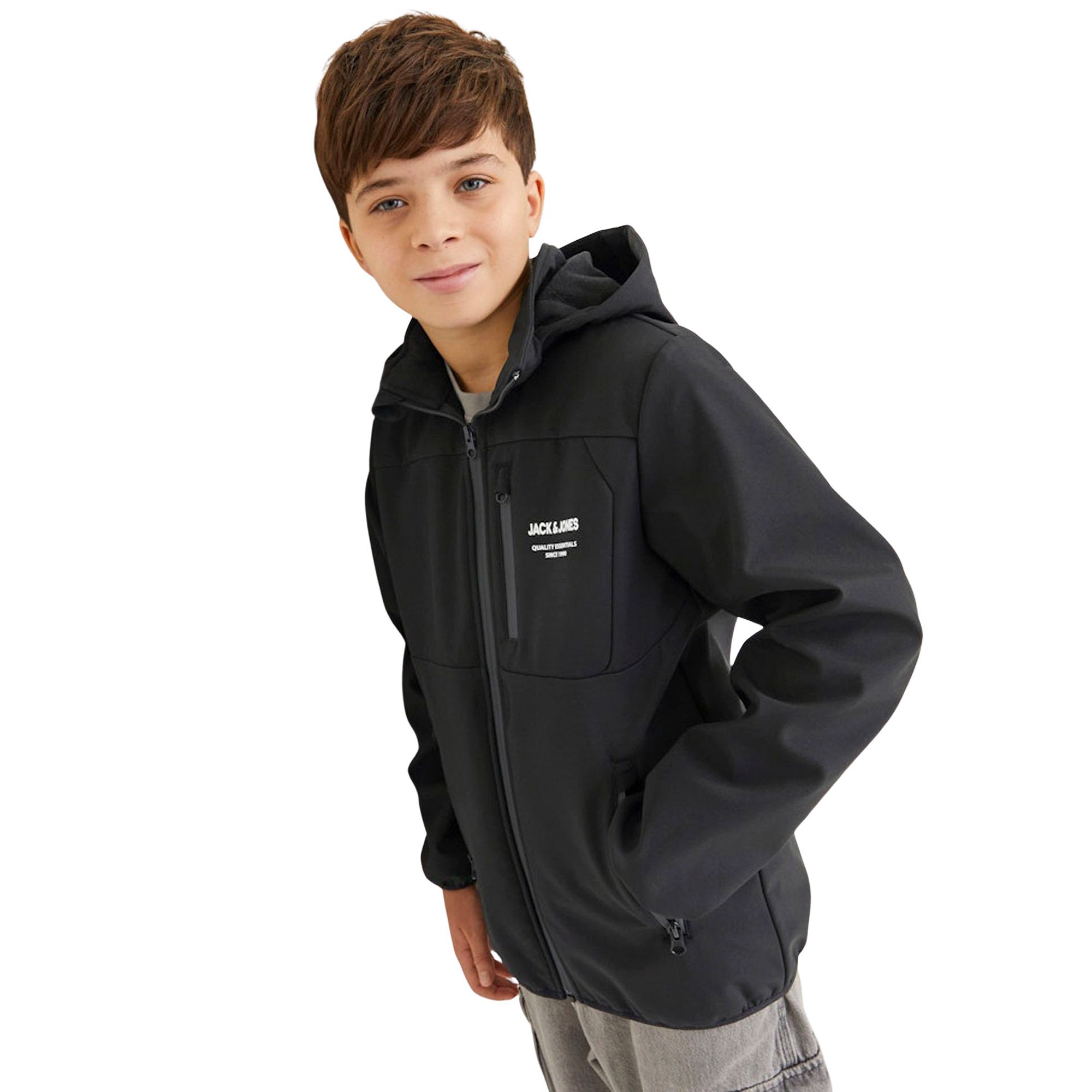 Jack & Jones Theo Hooded Softshell Jacket Junior | Plutosport
